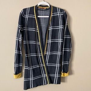 Belldini grey, black and yellow cardigan